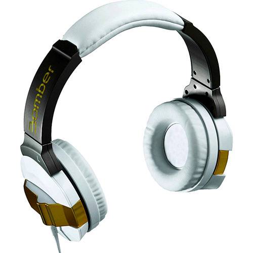 Fone de Ouvido Bomber Supra Auricular Branco/Dourado - HB-10 é bom? Vale a pena?