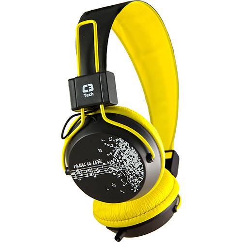 Fone de Ouvido C3T Stereo Multimídia MI-2358RY Preto Amarelo é bom? Vale a pena?