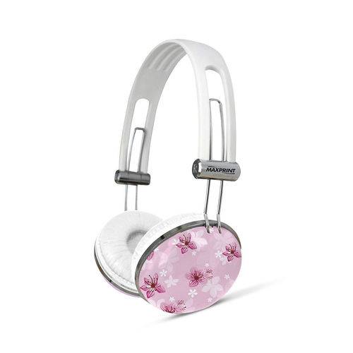 Fone de Ouvido Headphone 32ohms 20-20khz 607297 Branco/rosa Florido - Maxprint é bom? Vale a pena?