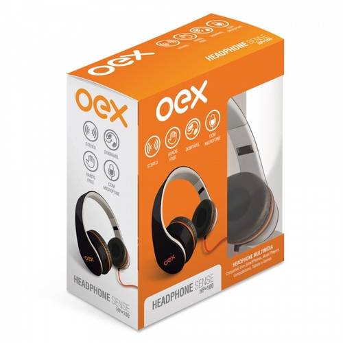 Fone de Ouvido Headphone Over Ear Oex Sense Hp100 - Dobrável Microfone - Preto é bom? Vale a pena?