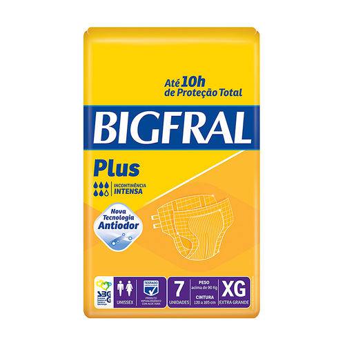 Fralda Geriátrica Bigfral Plus Xg 7 Unidades é bom? Vale a pena?