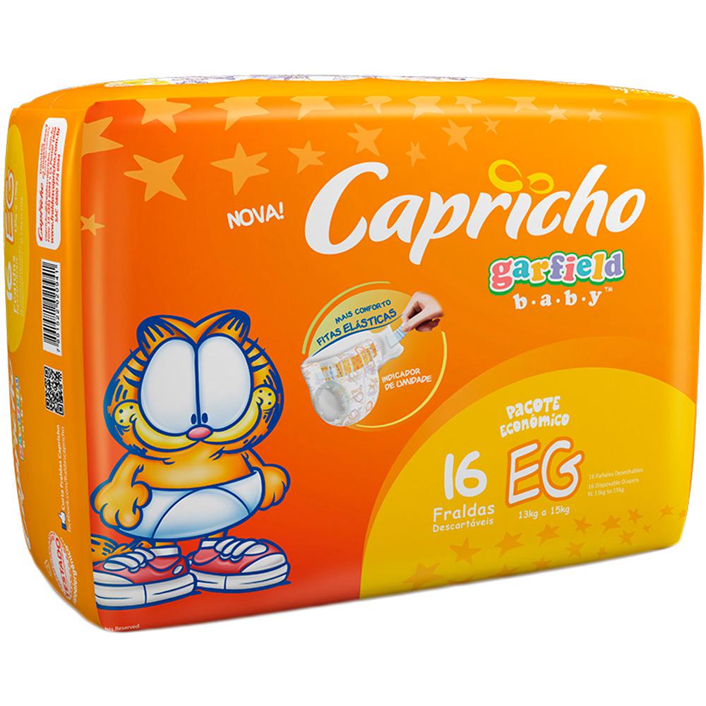 Fraldas Descartáveis Capricho Garfield Baby Prática Tamanho EG - 16 Unidades é bom? Vale a pena?