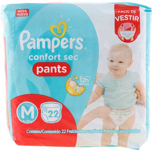 Fraldas Descartáveis Pampers Confort Sec Pants Tamanho M - 22 Unidades é bom? Vale a pena?