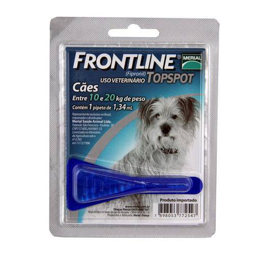 Frontline Top Spot Cães 10 a 20kg Antipulgas e Carrapatos Merial é bom? Vale a pena?