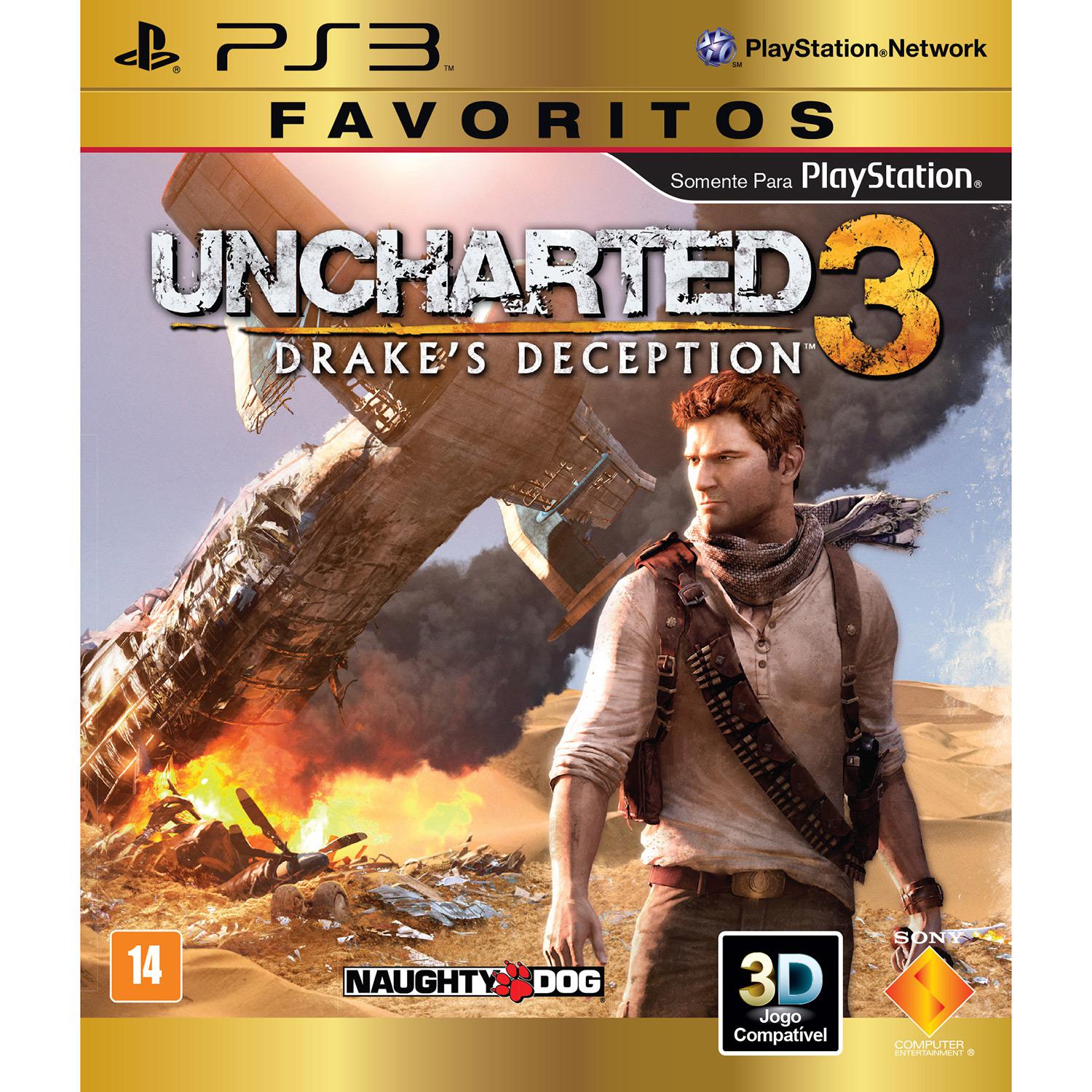 Game Uncharted 3: Drake's Deception - Favoritos - PS3 é bom? Vale a pena?