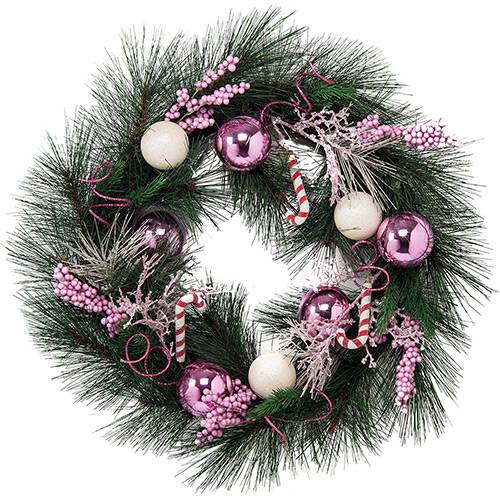 Guirlanda Bolas Brancas e Rosas 60cm Christmas Traditions Verde é bom? Vale a pena?