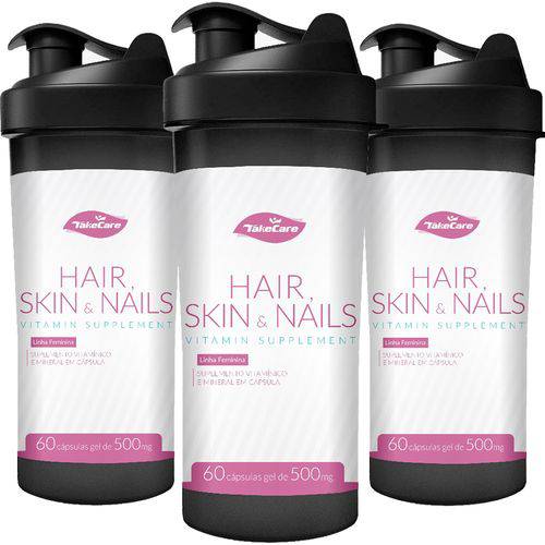 Hair Skin e Nails + 3 Coqueteleiras - Cápsula da Beleza - Kit com 3 Potes - Take Care é bom? Vale a pena?