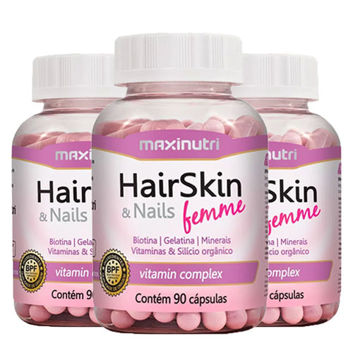 Hair Skin Femme - 3x 90 Cápsulas - Maxinutri é bom? Vale a pena?