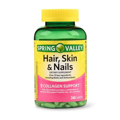 Hair, Skin & Nails Cabelo Pele & Unha com Biotina e Antioxidantes 3000 Mcg Spring Valley - 240 Cápsulas é bom? Vale a pena?