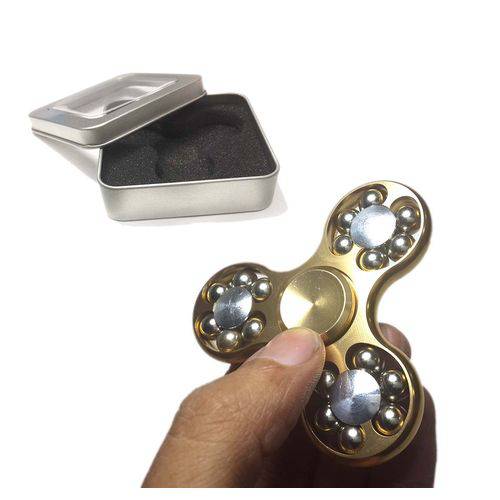 Hand Spinner Fidget de Metal Rolamento Ansiedade Anti Estresse Dourado é bom? Vale a pena?