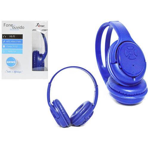 Headphone Bluetooth 3.0 Entrada de Sd Card RÁDIO Fm MP3 Wma e Wav Azul Kp-361 é bom? Vale a pena?