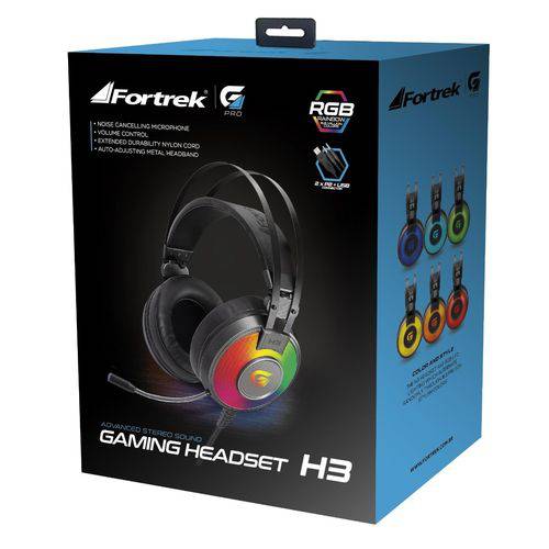 Headset Gamer Rgb G Pro H3 7.1 Cinza Fortrek é bom? Vale a pena?