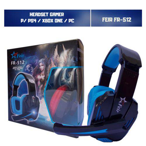 Headset Gamer Xbox One Ps4 Pc Som do Jogo e Chat P2/P3 Feir Fr-512 Azul é bom? Vale a pena?