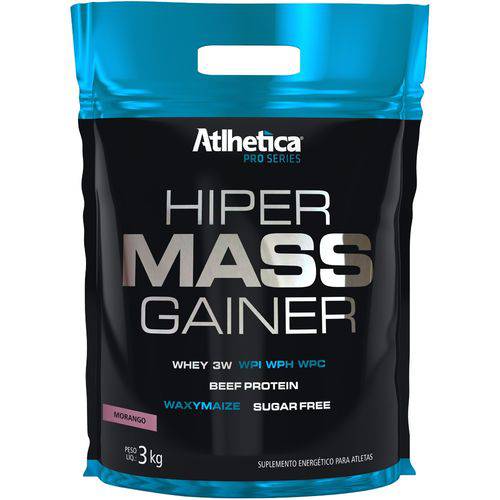 Hiper Mass Gainer (3000g) Refil - Atlhetica Nutrition - Morango é bom? Vale a pena?