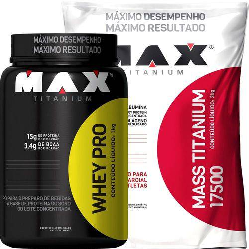 Hipercalórico 3 Kg Max + Whey Protein 1kg - Max Titanium é bom? Vale a pena?