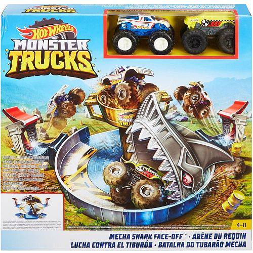 Hot Wheels Pista Monster Trucks Batalha do Tubarão Mecha é bom? Vale a pena?