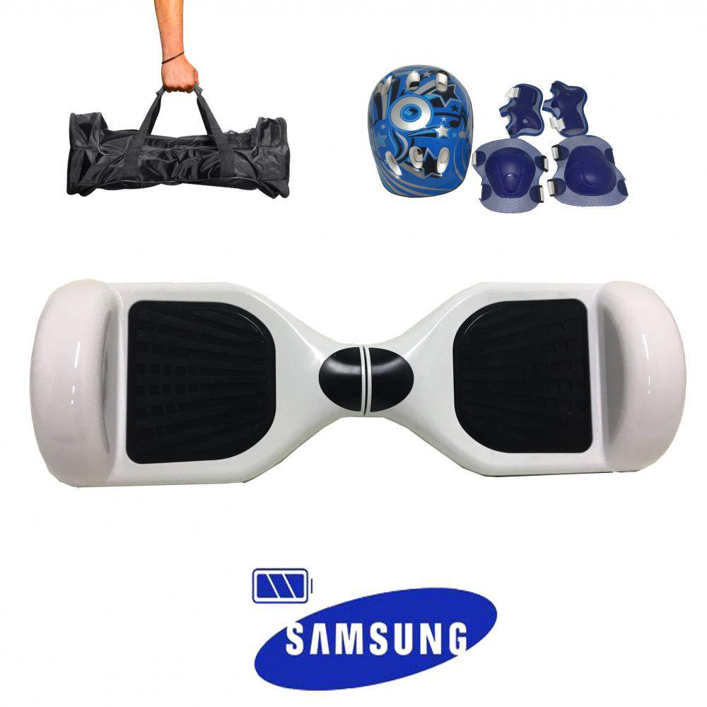 Hoverboard 6,5 Polegadas Branco- Bateria Samsung-c/ Bolsa e kit de proteção Azul é bom? Vale a pena?