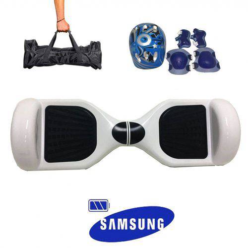 Hoverboard 6,5 Polegadas Branco Bateria Samsung - com Bolsa e Kit de Proteção Azul é bom? Vale a pena?