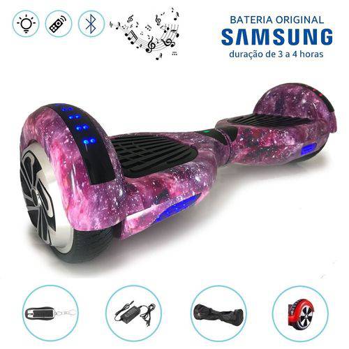 Hoverboard 6.5" Purple Space Leds Bluetooth com Controle - Bateria Samsung é bom? Vale a pena?