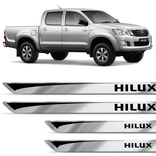 Jogo de Adesivos Soleiras Resinados Toyota Hilux 06 a 15 Modelo Escovado Grafia Excelente Fixação é bom? Vale a pena?