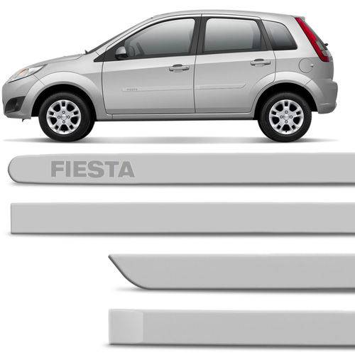 Jogo de Friso Lateral Ford Fiesta 2009 a 2014 Prata Enseada Tipo Borrachão Fácil Instalação é bom? Vale a pena?