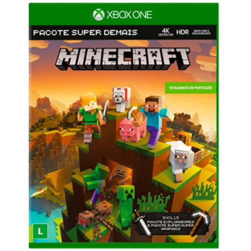 Jogo - Minecraft Xbox One Pacote Super de Mais - Totalmente em Português é bom? Vale a pena?