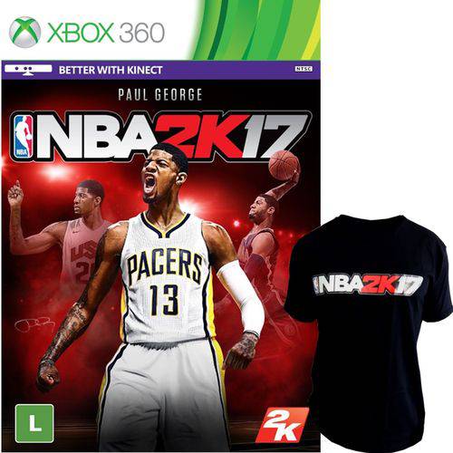 Jogo NBA 2K17 Xbox 360 + Camiseta Preta NBA 2K17 é bom? Vale a pena?