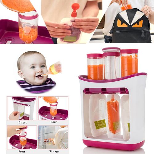 Juice Station Squeeze Baby Food Organination Recipientes de Armazenamento Baby Food Criador é bom? Vale a pena?
