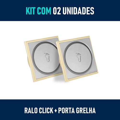 Kit 02 - Ralo Click Inteligente Inox 10x10 Cm + Porta Grelha é bom? Vale a pena?