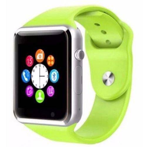 Kit 01 Relógio Smartwatch A1 Touch Bluetooth - Verde + Caixa de Som Bluetooth à Prova D
