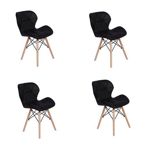 Kit 04 Cadeiras Charles Eames Eiffel Slim Wood Estofada - Preta é bom? Vale a pena?