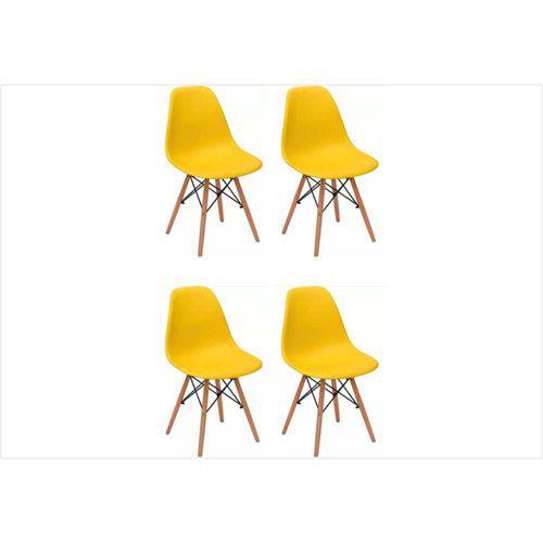 Kit 04 Cadeiras Eiffel Charles Eames em Abs Amarela com Base de Madeira Dsw é bom? Vale a pena?