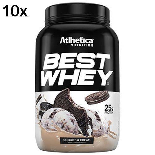 Kit 10X Best Whey - 900g Cookies & Cream - Atlhetica Nutrition é bom? Vale a pena?