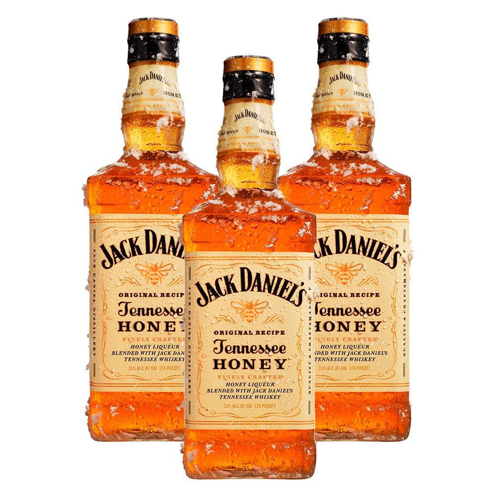 Kit: 3 Whiskys Importado Jack Daniels Tennessee Honey 1 Litro é bom? Vale a pena?