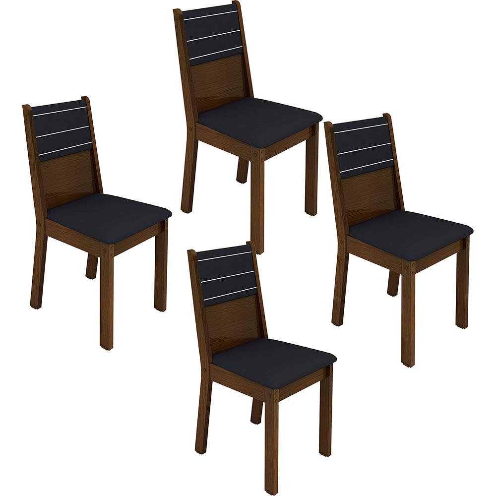 Kit 4 Cadeiras de Jantar Vega Preto/Imbuia - Madesa é bom? Vale a pena?