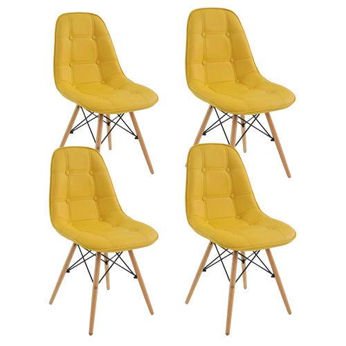 Kit 4 Cadeiras Eiffel S/ Braço Botone Amarela é bom? Vale a pena?