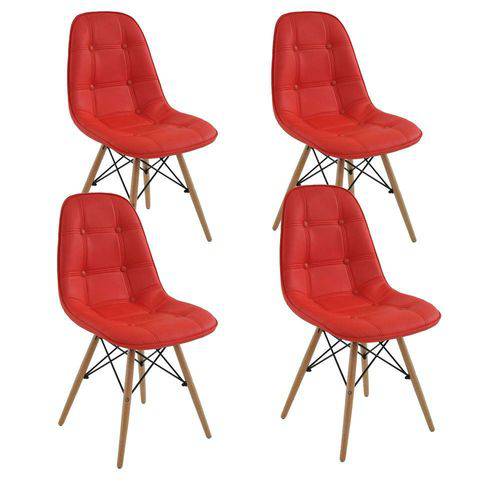 Kit 4 Cadeiras Eiffel S/ Braço Botone Vermelho é bom? Vale a pena?