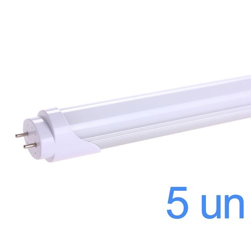 Kit 5 Lâmpadas LED Tubular T8 60cm 9W Leitosa Branco Frio 6000K - Bivolt é bom? Vale a pena?