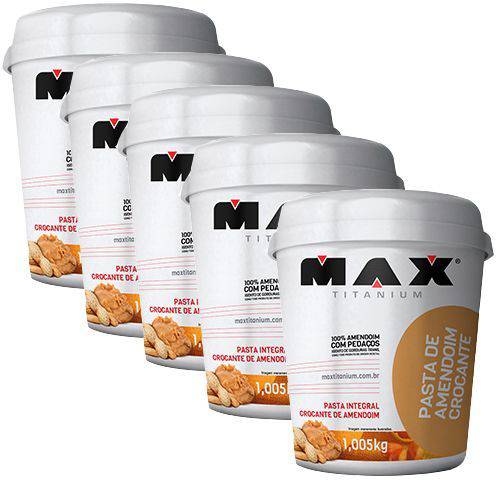 Kit 5x Pasta de Amendoim Crocante - 1005kg - Max Titanium é bom? Vale a pena?