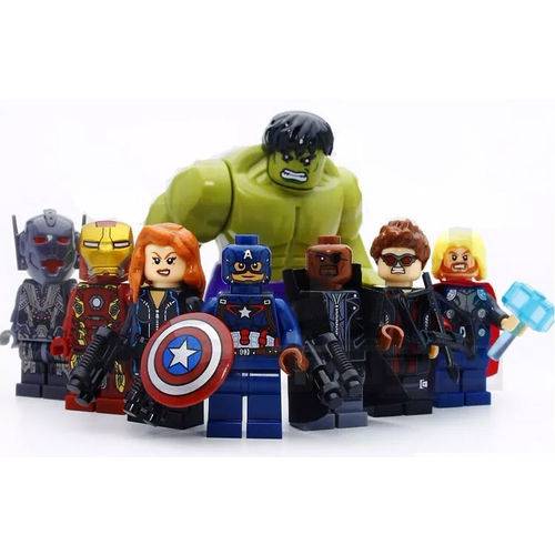 Kit 8 Vingadores Marvel Avengers Big Hulk Compatível Lego é bom? Vale a pena?
