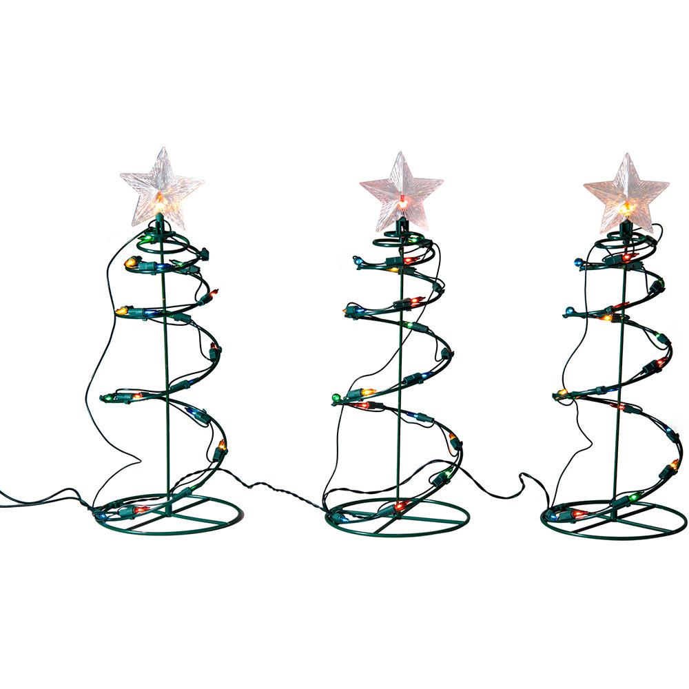 Kit Árvores de Natal em Espiral 3 Unidades 60 Lâmpadas Coloridas 220V - Christmas Traditions é bom? Vale a pena?