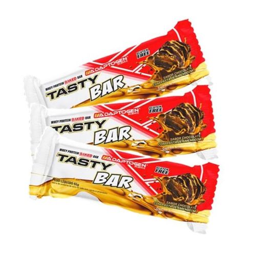 Kit 3 Barras de Proteína Tasty Bar 51g Chocolate com Pasta de Amendoim Adaptogen é bom? Vale a pena?
