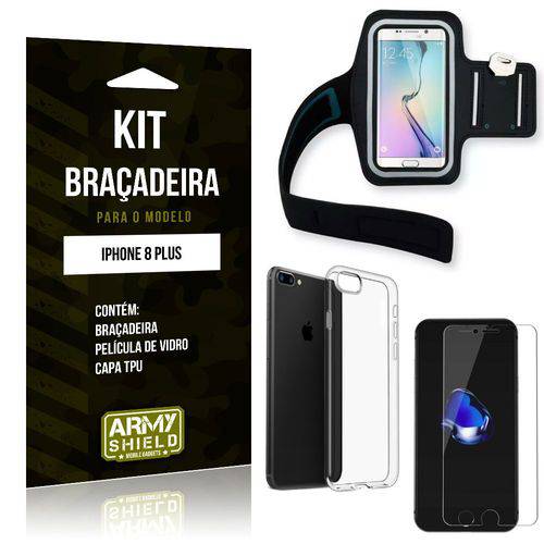 Kit Braçadeira Apple IPhone 8 Plus Braçadeira + Capa + Película de Vidro - Armyshield é bom? Vale a pena?