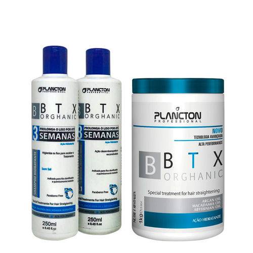 Kit BTX Orghanic Plancton Shampoo, Condicionador e Alisante 1kg é bom? Vale a pena?