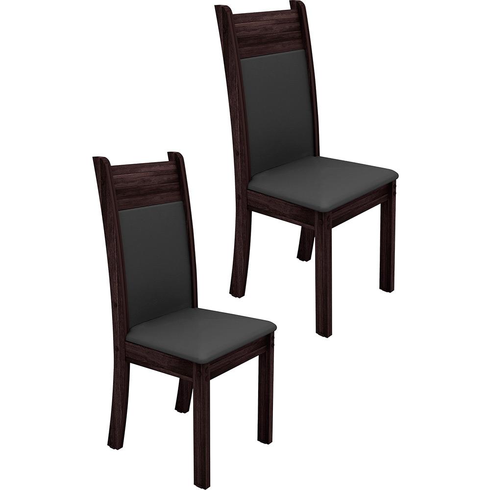 Kit 2 Cadeiras de Jantar Nebraska Plus Preto/Rustic Cinza - Madesa é bom? Vale a pena?