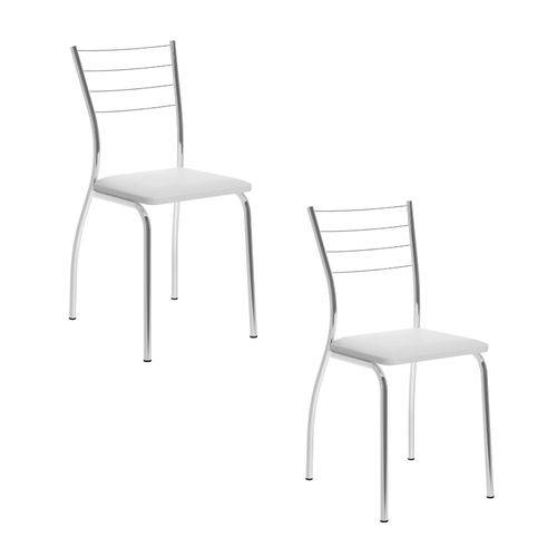 Kit 2 Cadeiras em Aço com Assento Estofado 1700 Carraro - Branca/Cromado é bom? Vale a pena?