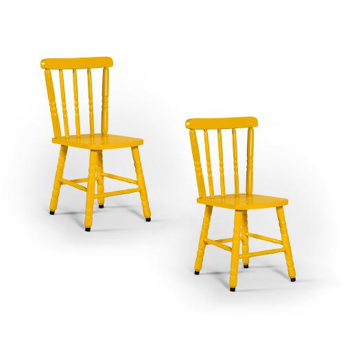 Kit 2 Cadeiras Torneadas Mônaco em Madeira Uva Japão e Tauari - Amarela é bom? Vale a pena?