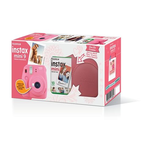 Kit Câmera Instax Mini 9 Rosa Flamingo + Case + Filme 10 Poses* é bom? Vale a pena?