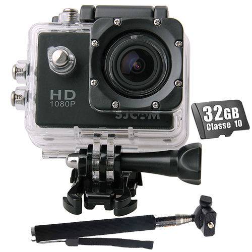 Kit Câmera Sj4000 Sjcam Original + 32gb + Bastão Monopod 12mp 1080p Full Hd é bom? Vale a pena?