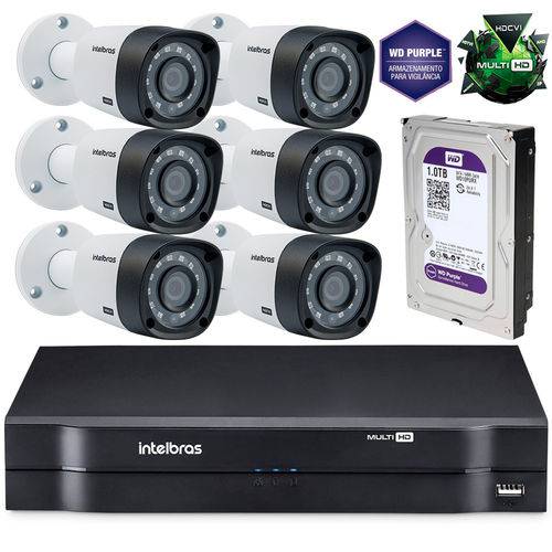 Kit Câmeras de Segurança Intelbras Multihd Dvr 8c + 6 Câmeras 1010b G3 + Hd Western Purple 1tb é bom? Vale a pena?
